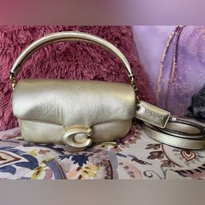 ❌SOLD❌ Coach Pillow Tabby 18 Metallic Gold